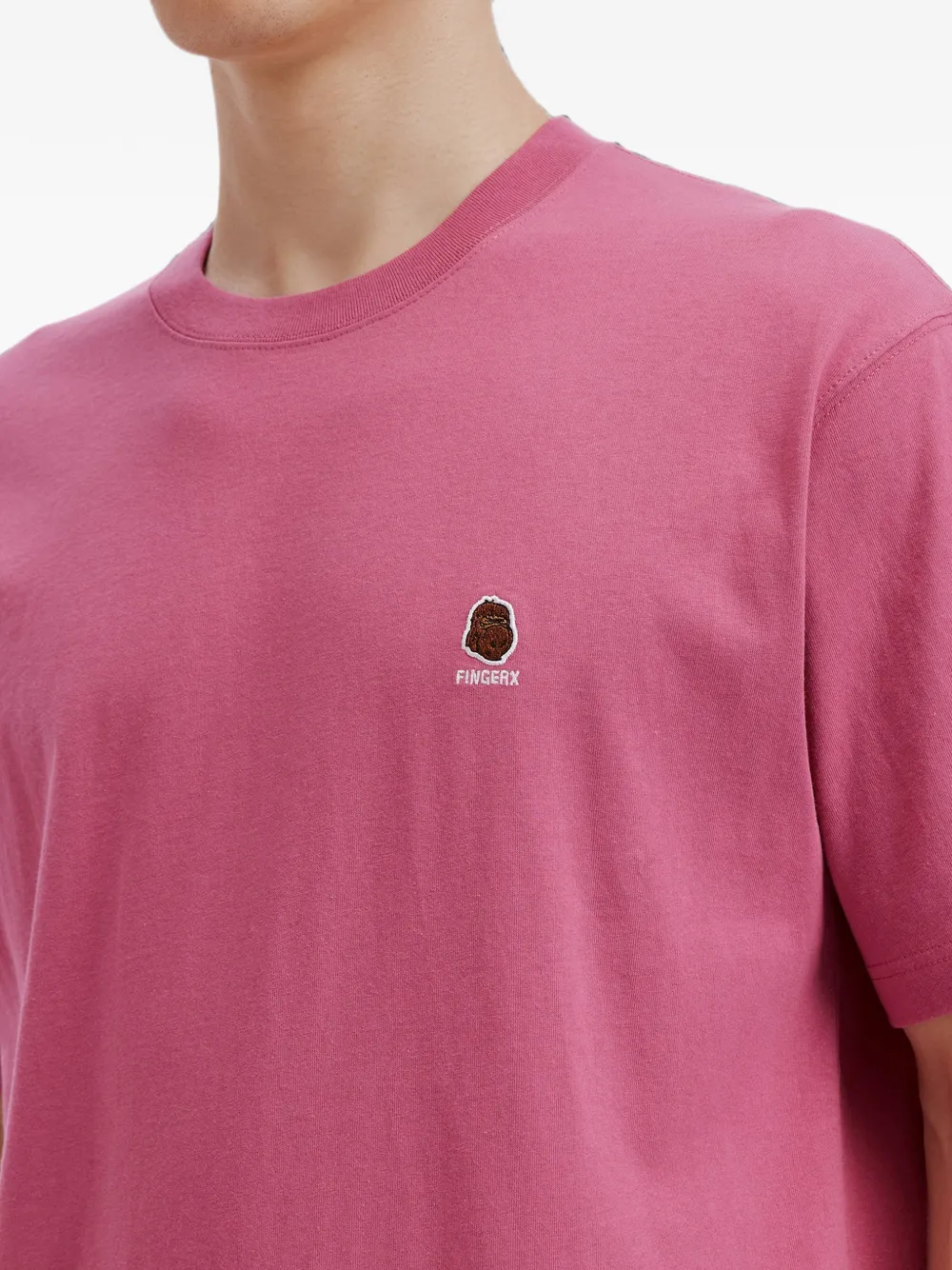 FINGERCROXX T-shirt met logopatch Roze