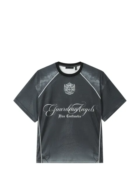 FIVE CM graphic-print mesh t-shirt