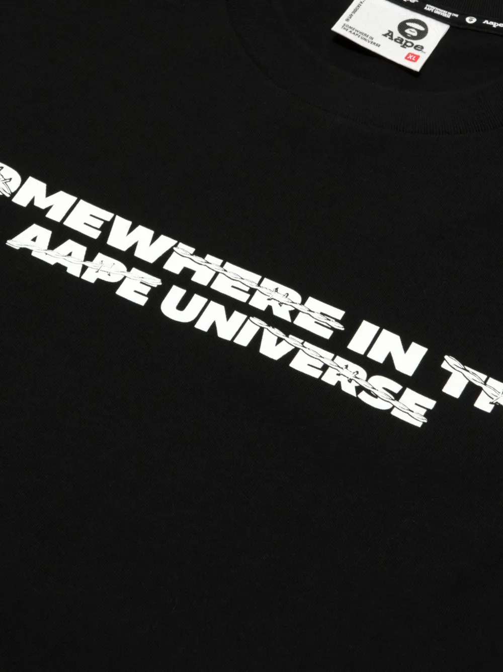 AAPE BY *A BATHING APE T-shirt met grafische print Zwart