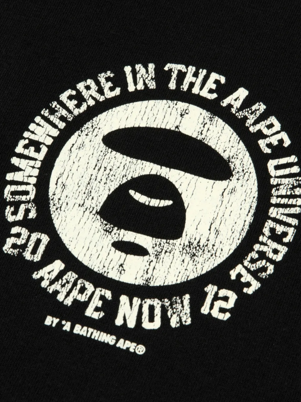AAPE BY *A BATHING APE T-shirt met logoprint Zwart