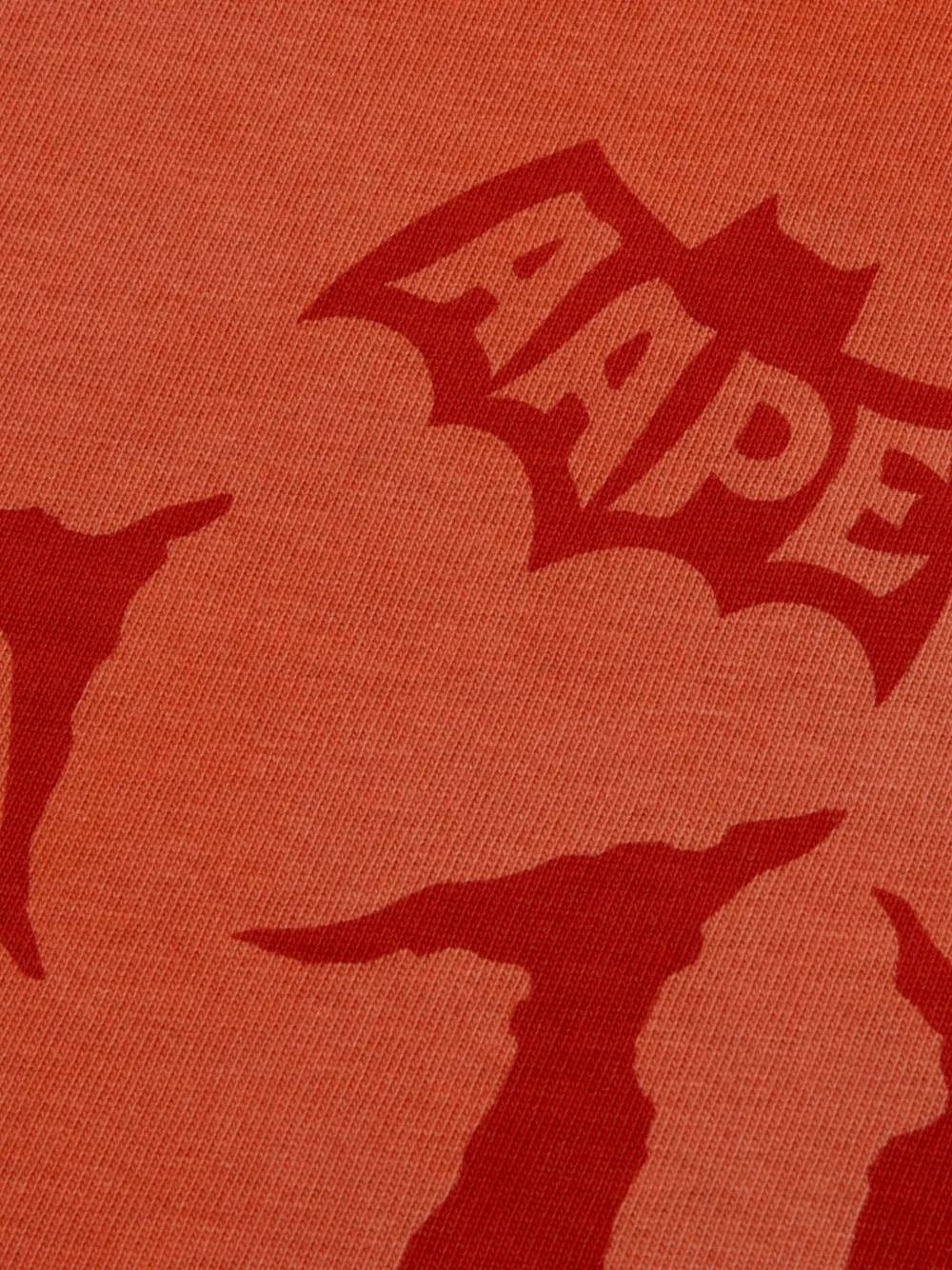 AAPE BY *A BATHING APE Katoenen T-shirt met logoprint Oranje