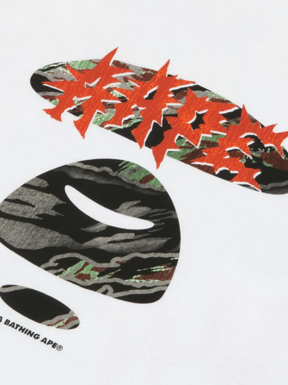 AAPE BY *A BATHING APE T-shirt met grafische print Wit