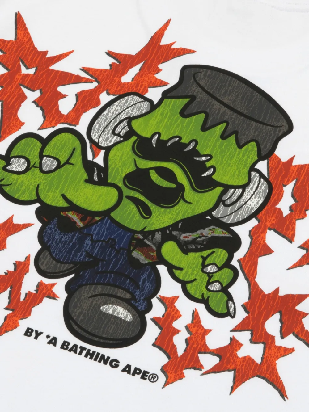 AAPE BY *A BATHING APE T-shirt met grafische print Wit