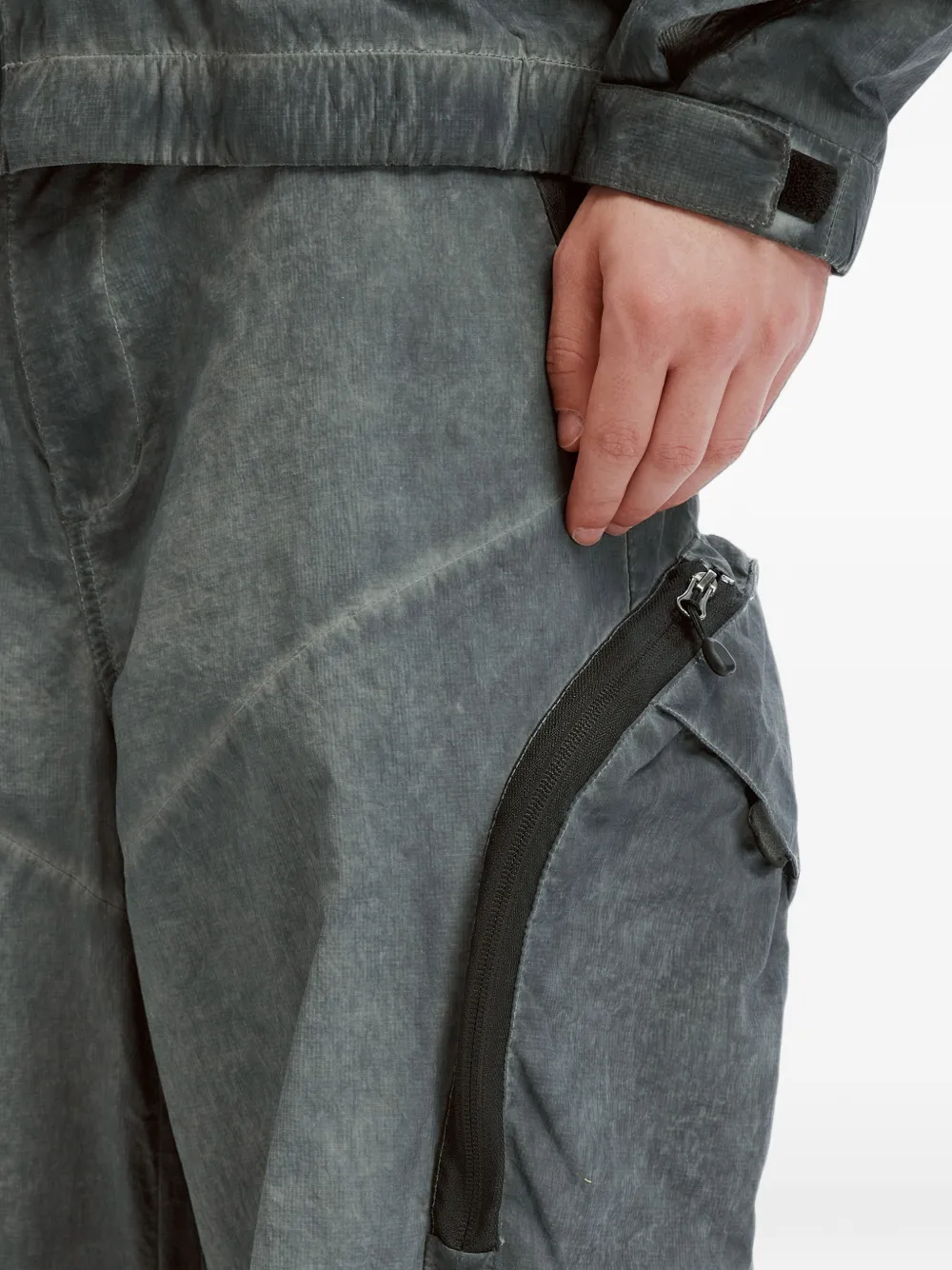 FIVE CM Cargo broek met vlakken Grijs