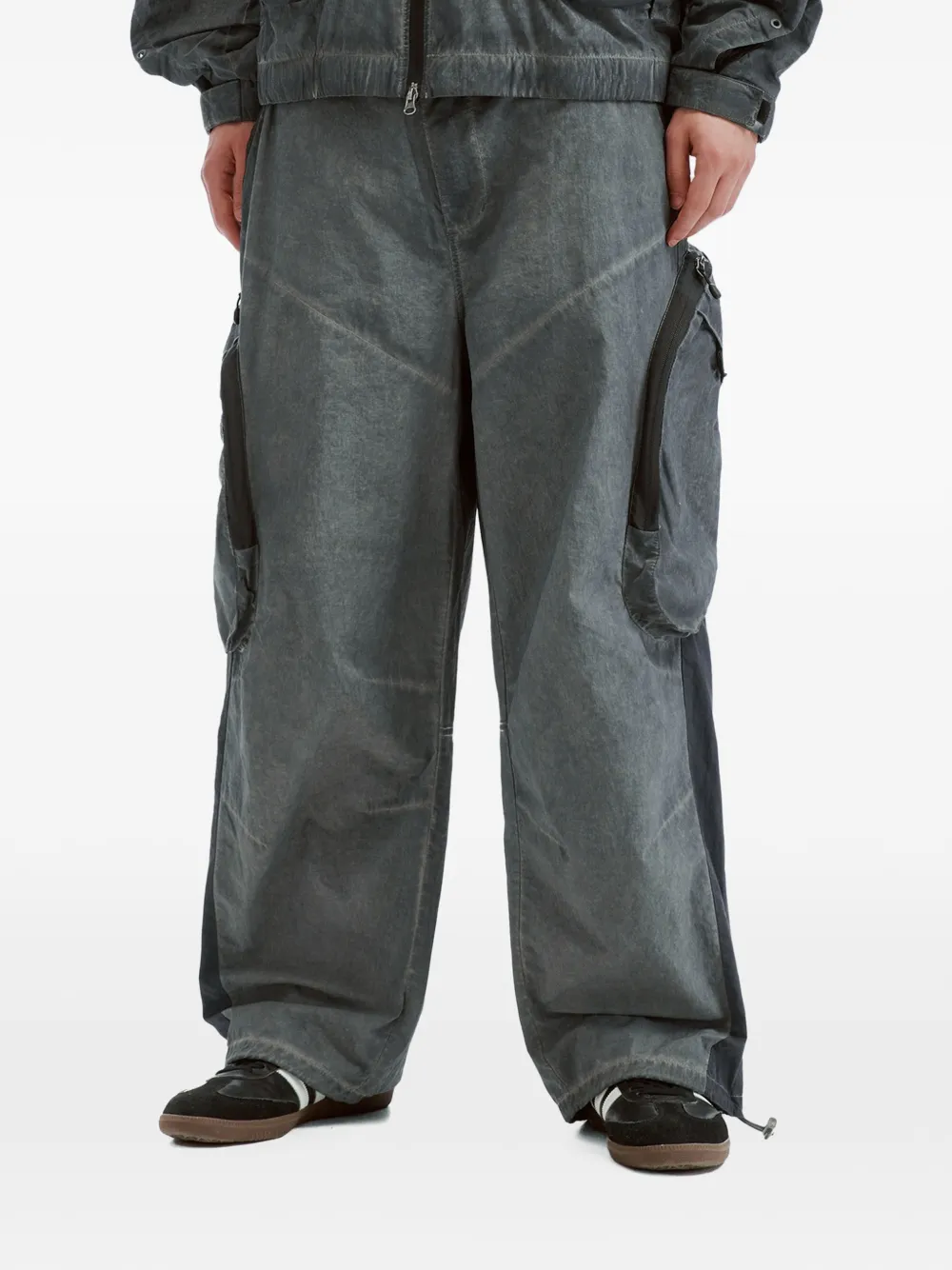 FIVE CM Cargo broek met vlakken Grijs
