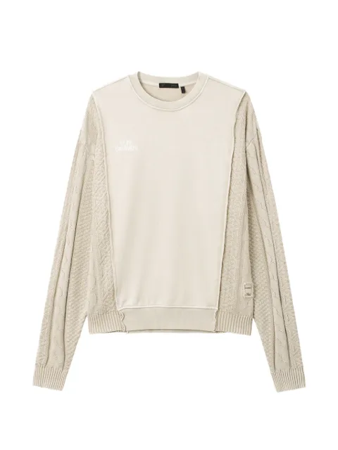 FIVE CM cable-knit panelled sweater