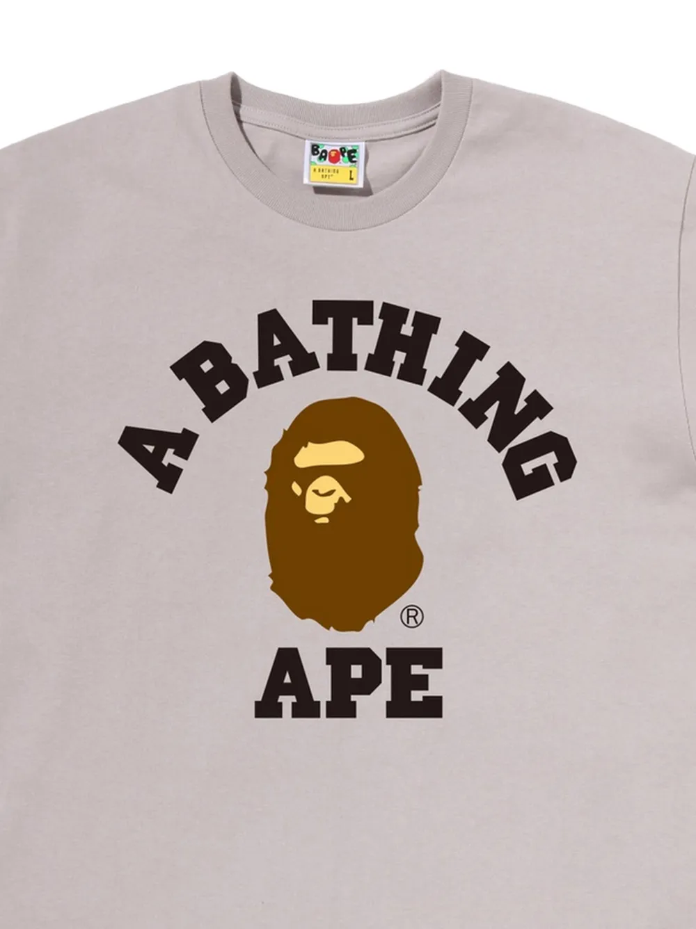 A BATHING APE College T-shirt Grijs