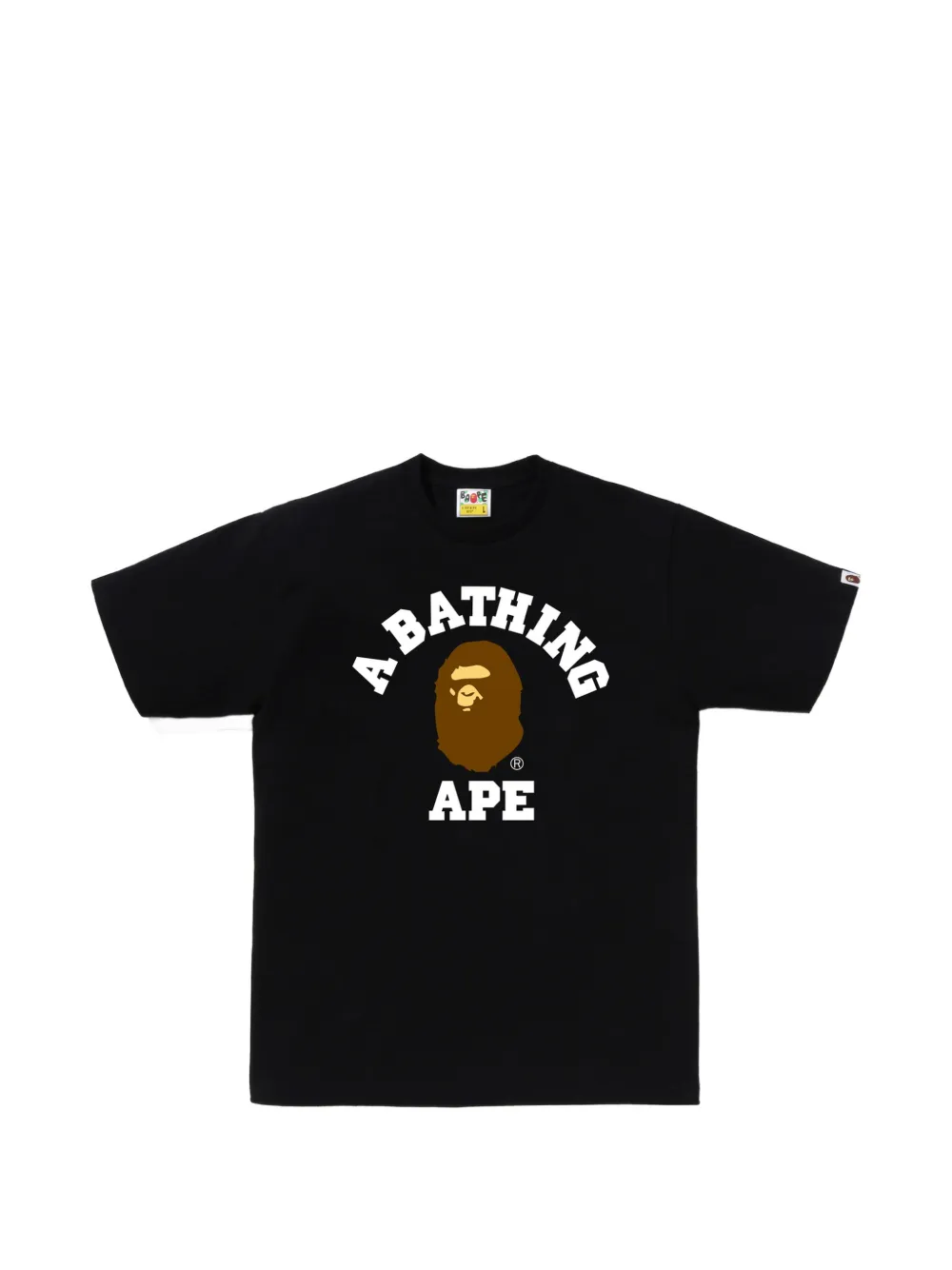 A BATHING APE® short sleeve college tee - Schwarz