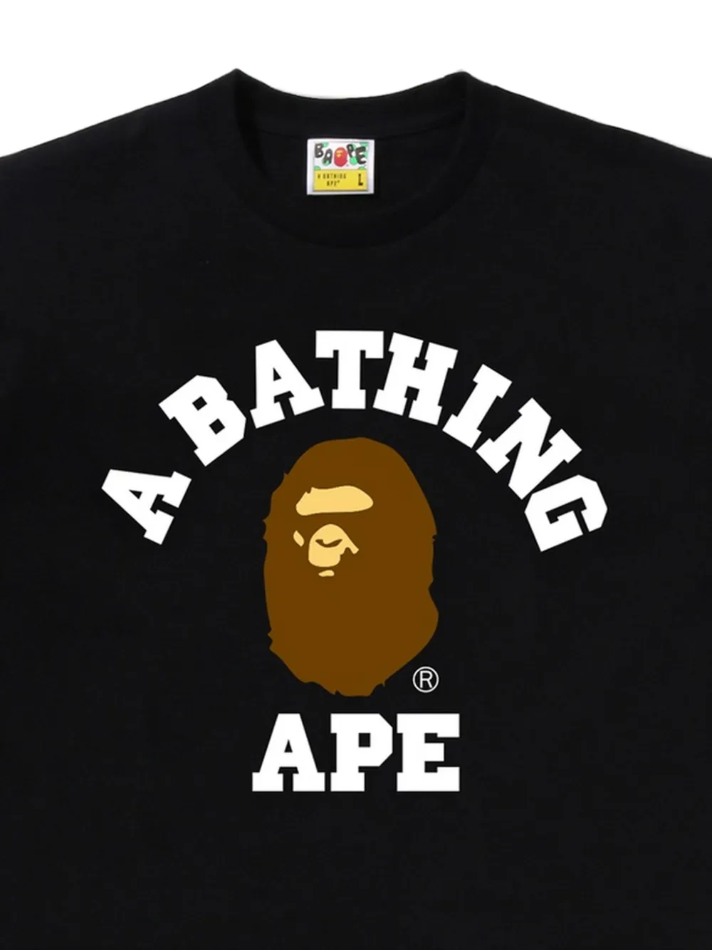 A BATHING APE College T-shirt met korte mouwen Zwart