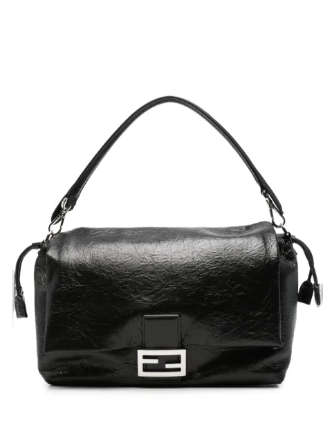 FENDI Baguette soft large crackled leather bag