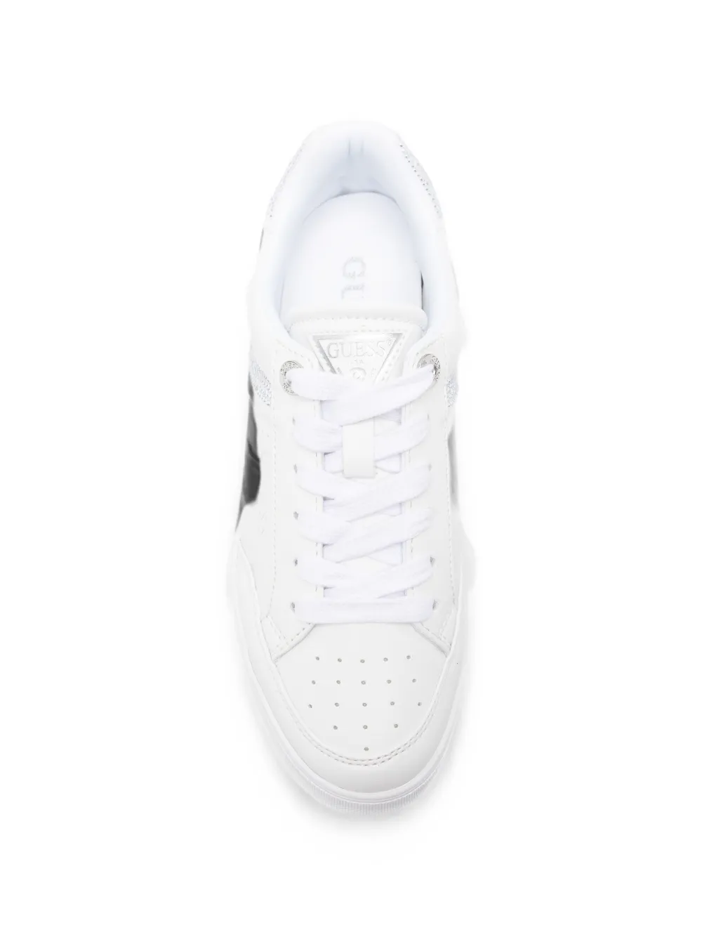 GUESS USA Leren sneakers verfraaid met stras Wit
