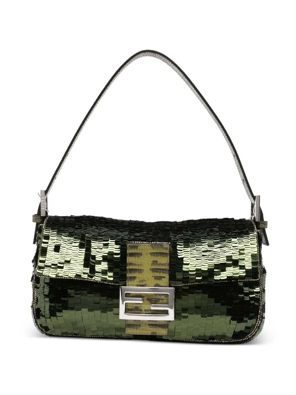 FENDI Baguette sequin-embellished shoulder bag