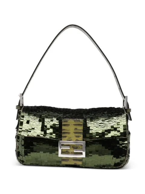 FENDI Baguette sequin-embellished shoulder bag