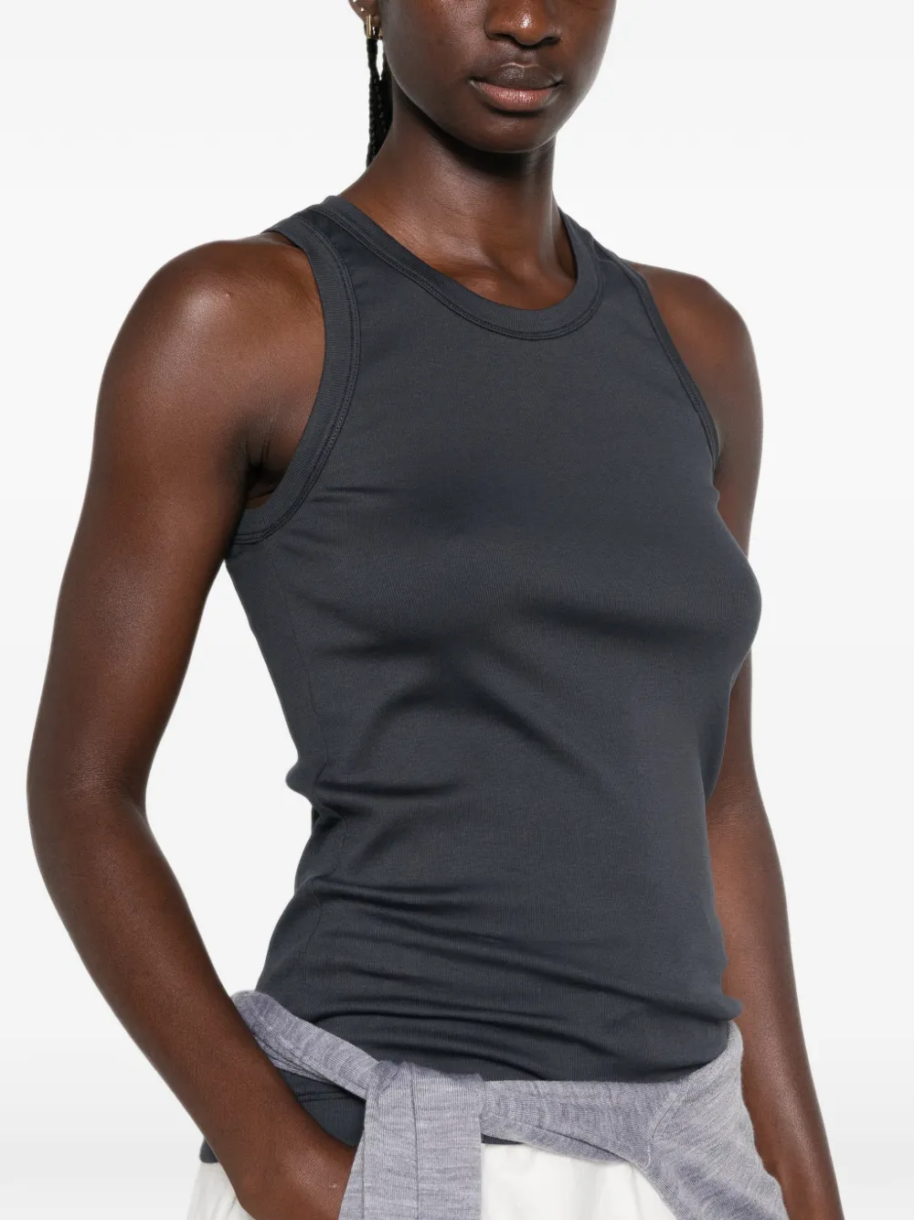 Brunello Cucinelli Ribgebreide tanktop Grijs