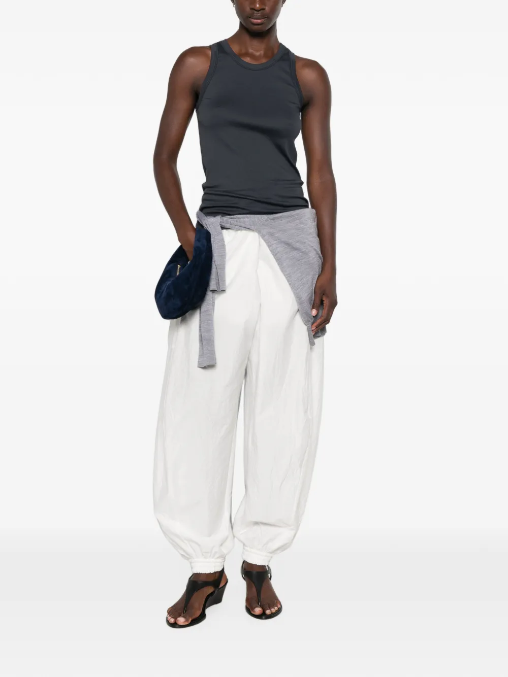 Brunello Cucinelli Ribgebreide tanktop Grijs
