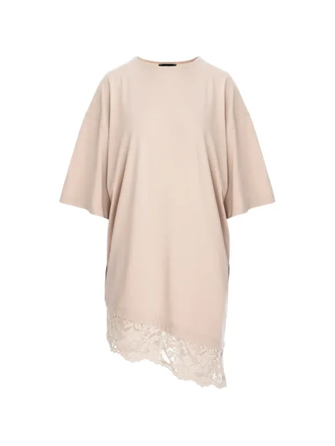 HAMZA Japan lace-trim asymmetric dress