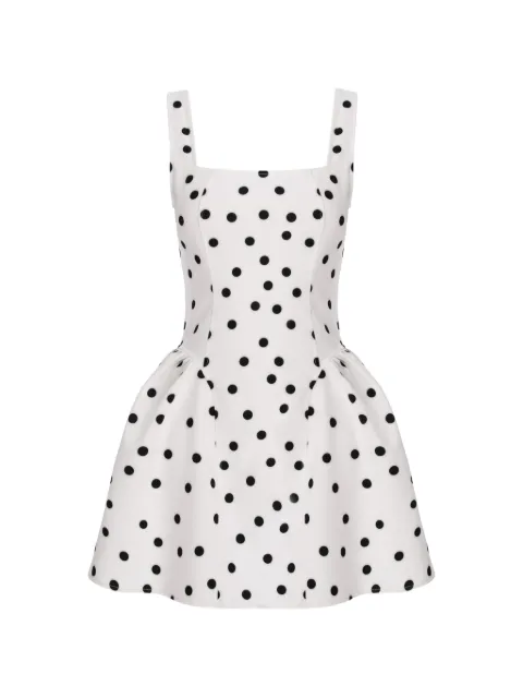 HAMZA polka-dot lace-up dress