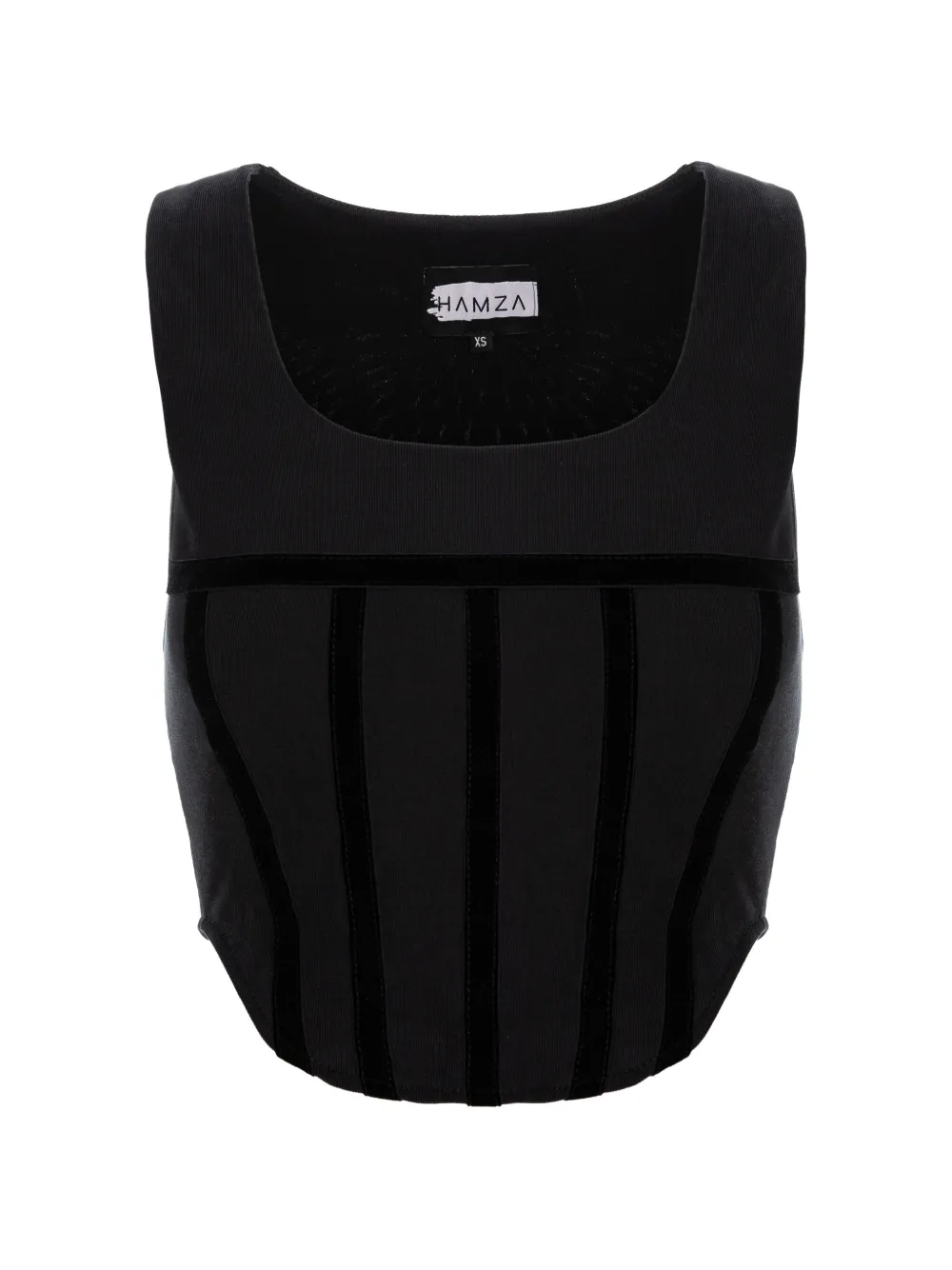 HAMZA Beverly corset-style top - Schwarz