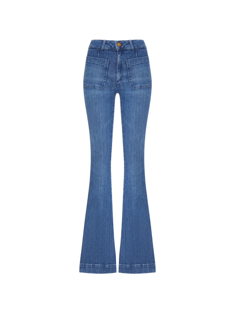 Seafarer patch-pocket flared jeans - Blau