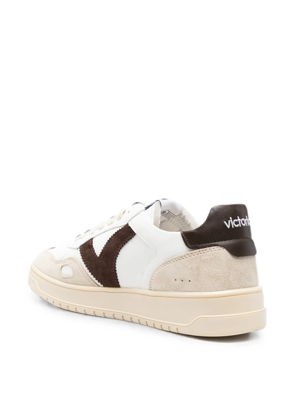 Victoria Leren sneakers met vlakken Wit
