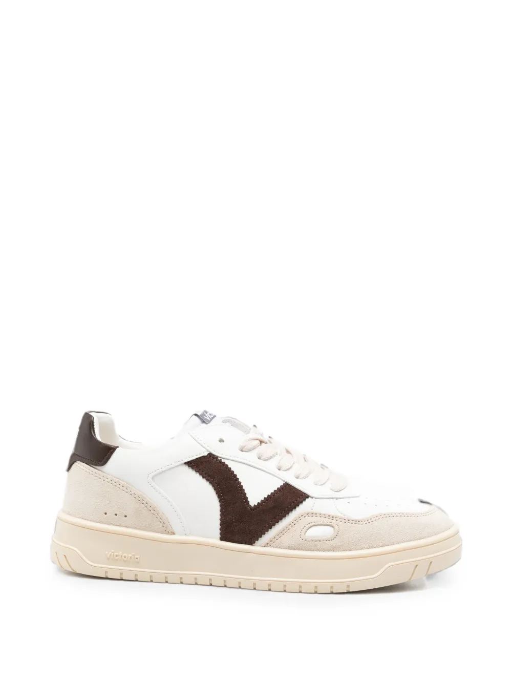 Victoria panelled leather sneakers - Weiß