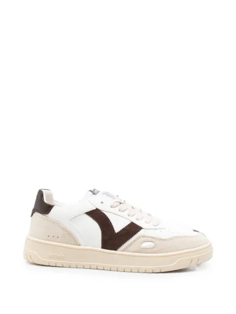 Victoria baskets en cuir à empiècements
