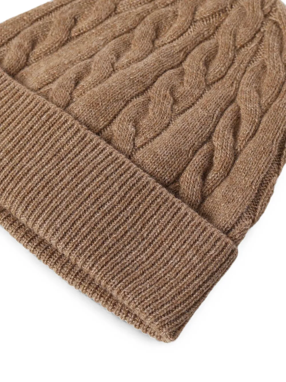 Loro Piana Cedar kabelgebreide muts Bruin