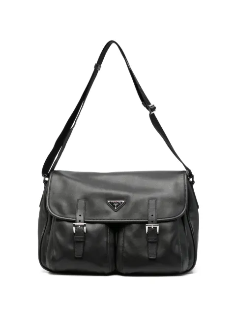 Prada Re-Nylon leather shoulder bag