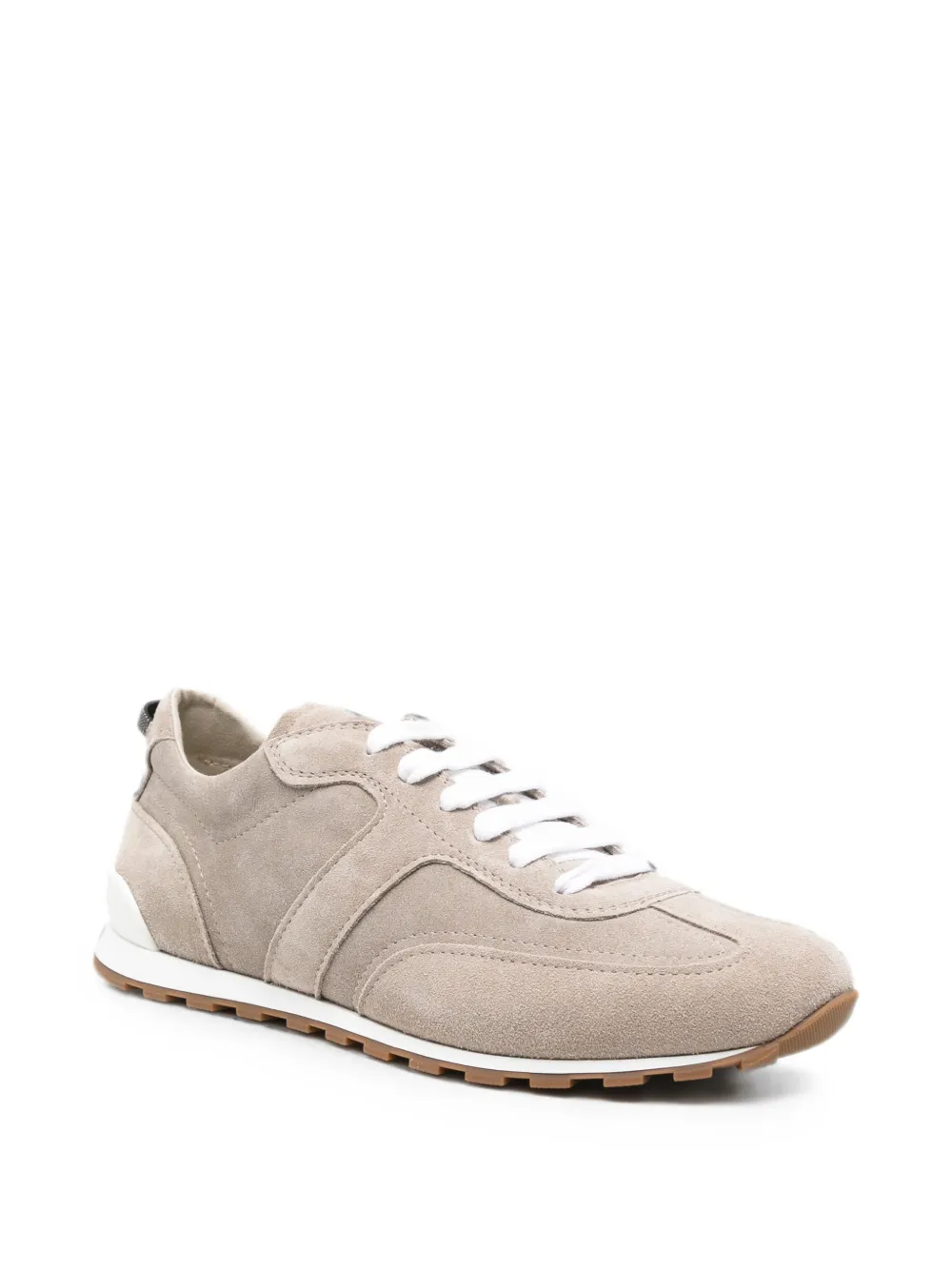 Brunello Cucinelli panelled Monili-chain sneakers Beige