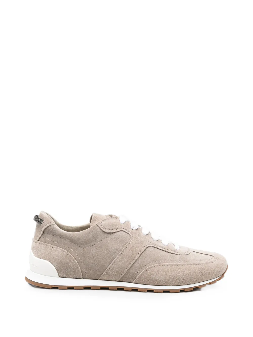 Brunello Cucinelli Sneakers mit Einsätzen und Monili-Kette - Nude