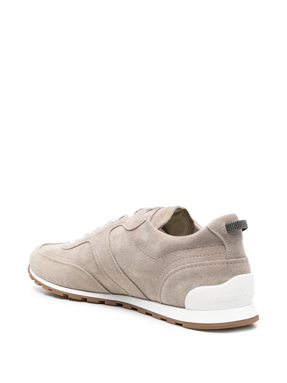 Brunello Cucinelli panelled Monili-chain sneakers Beige