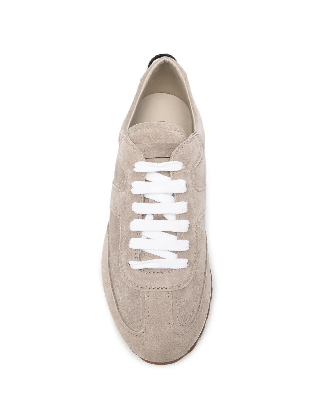 Brunello Cucinelli panelled Monili-chain sneakers Beige