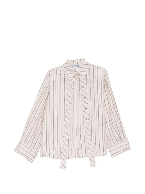 Dice Kayek striped pussy-bow blouse