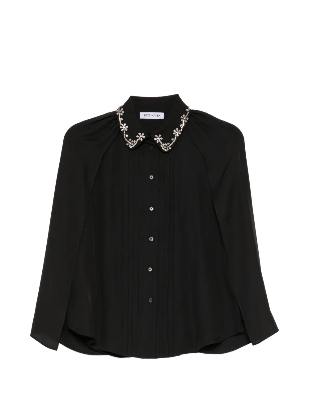 Dice Kayek crystal-embellished pleated blouse