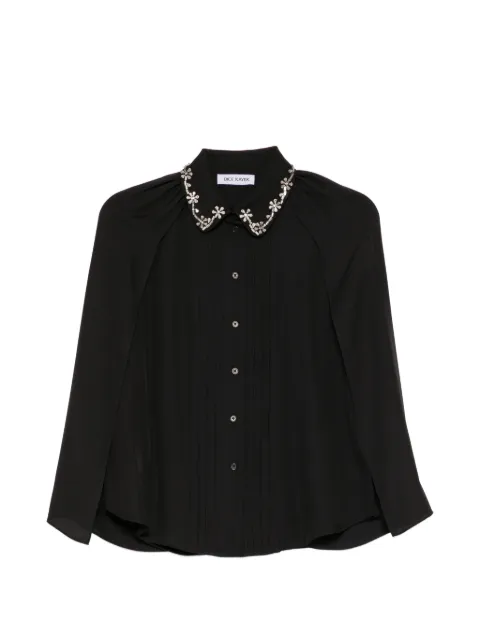Dice Kayek crystal-embellished pleated blouse