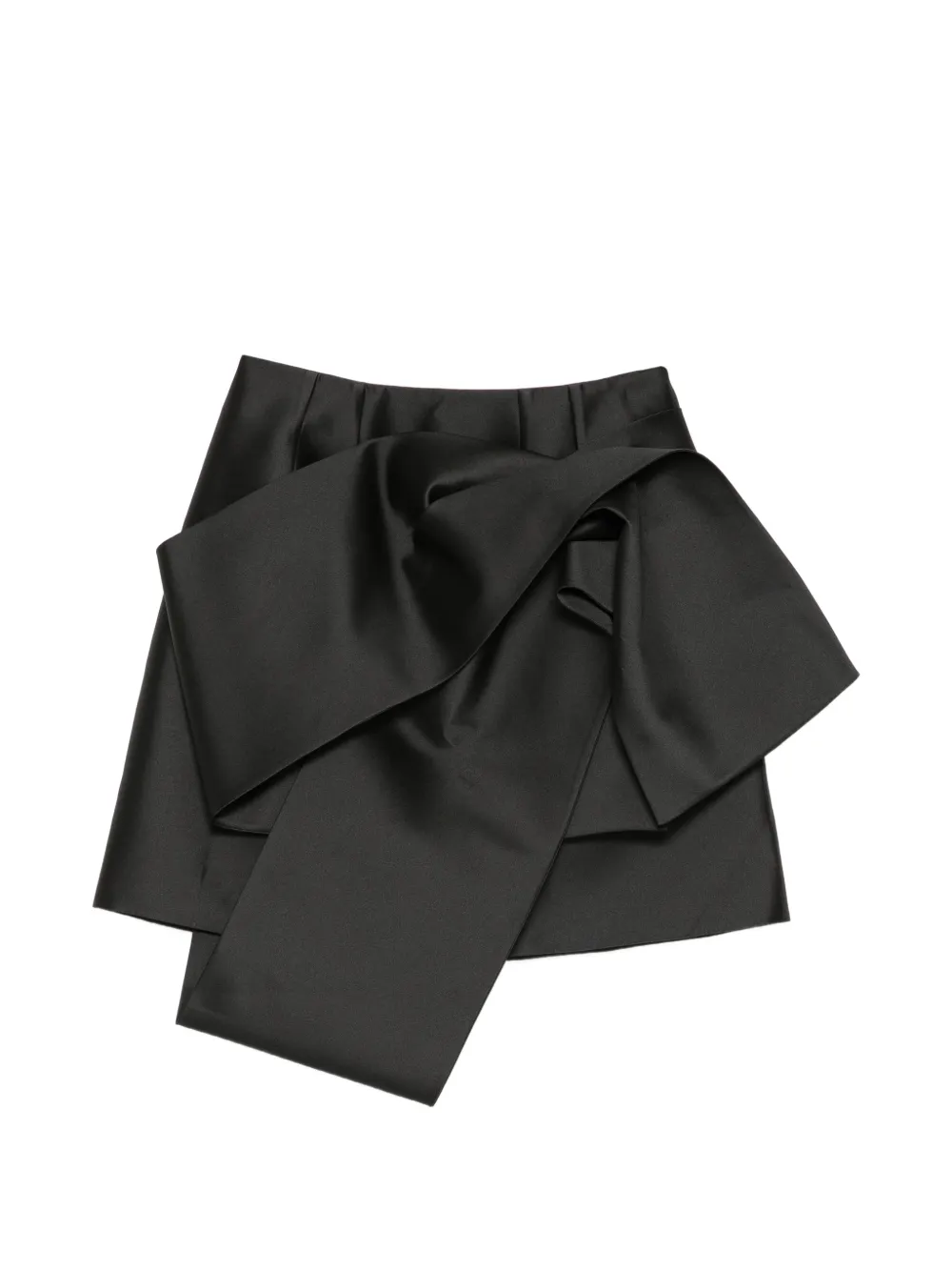 Dice Kayek Bow-detail Pleated Skirt In Black
