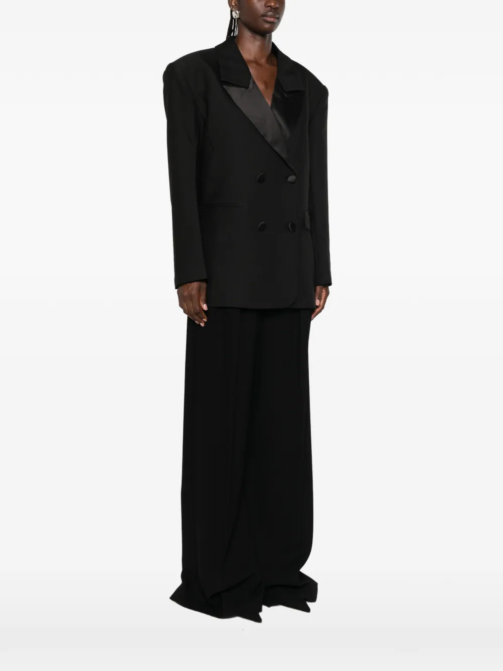 TWENTY FOURHAITCH double-breasted peak-lapels jacket - Schwarz