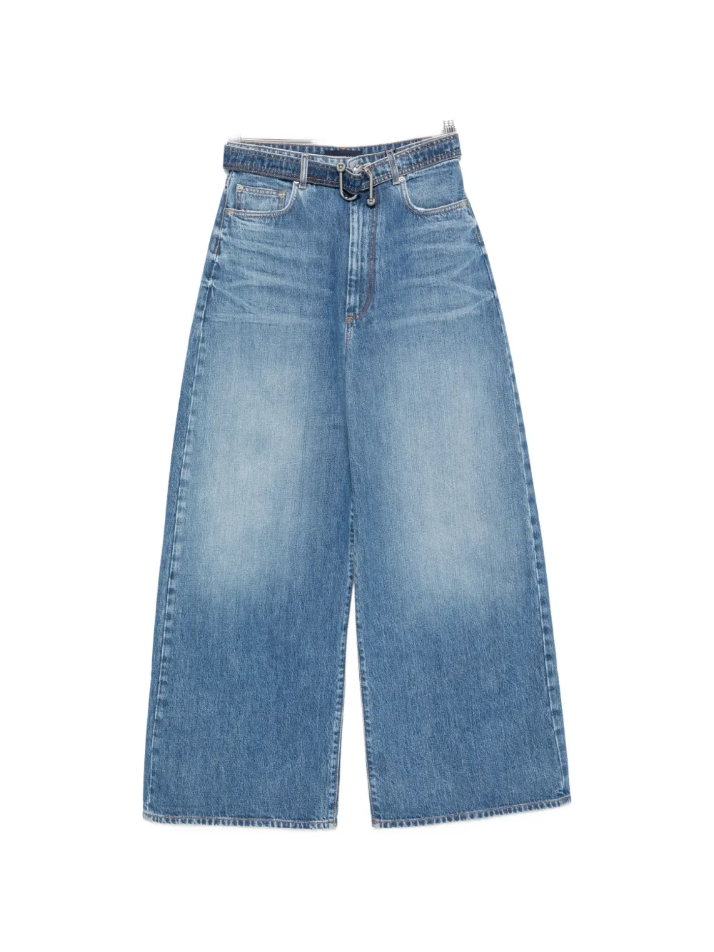 Sportmax belted wide-leg jeans - Blau