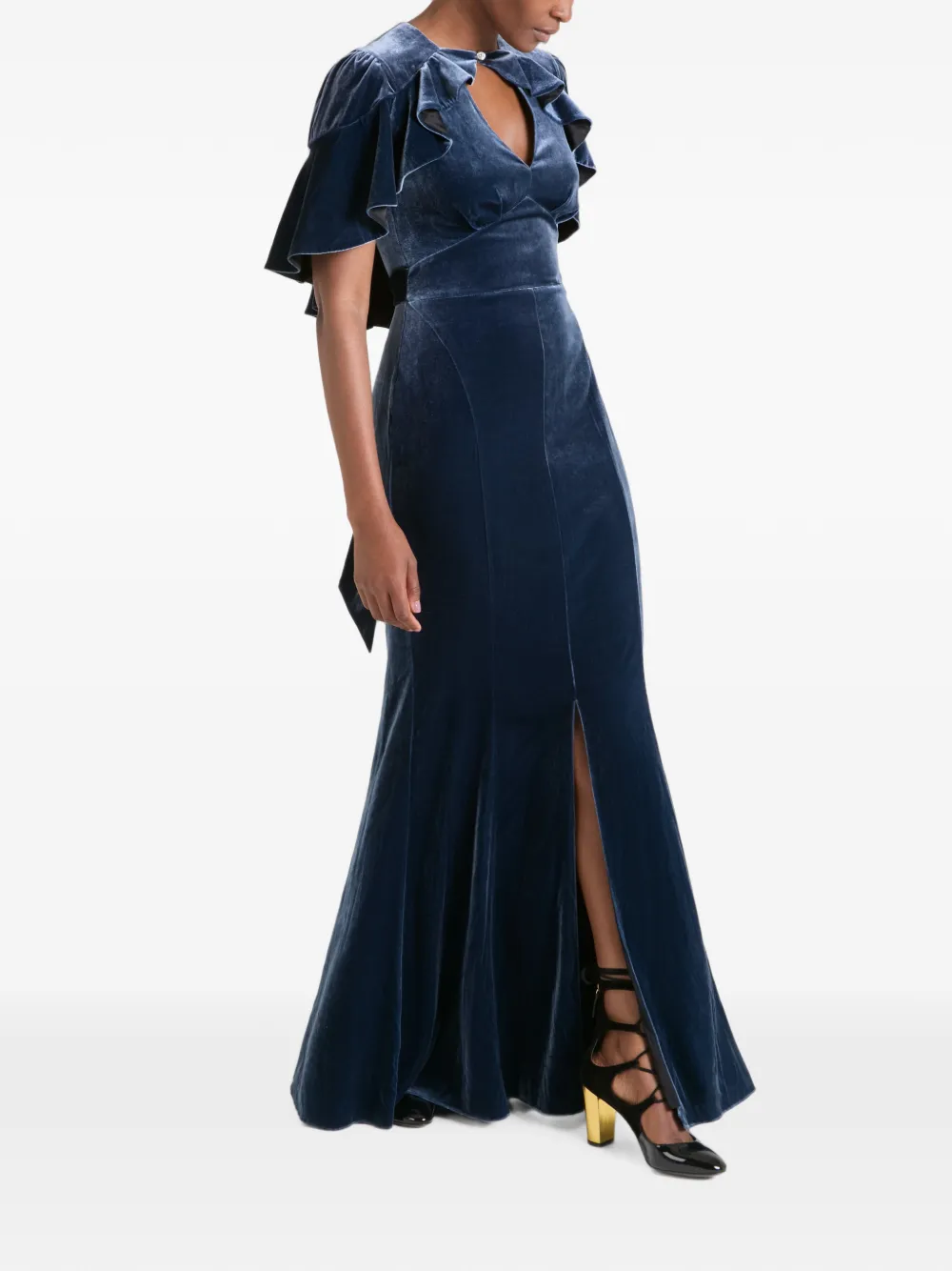 Temperley London Ashcombe maxi-dress Blauw