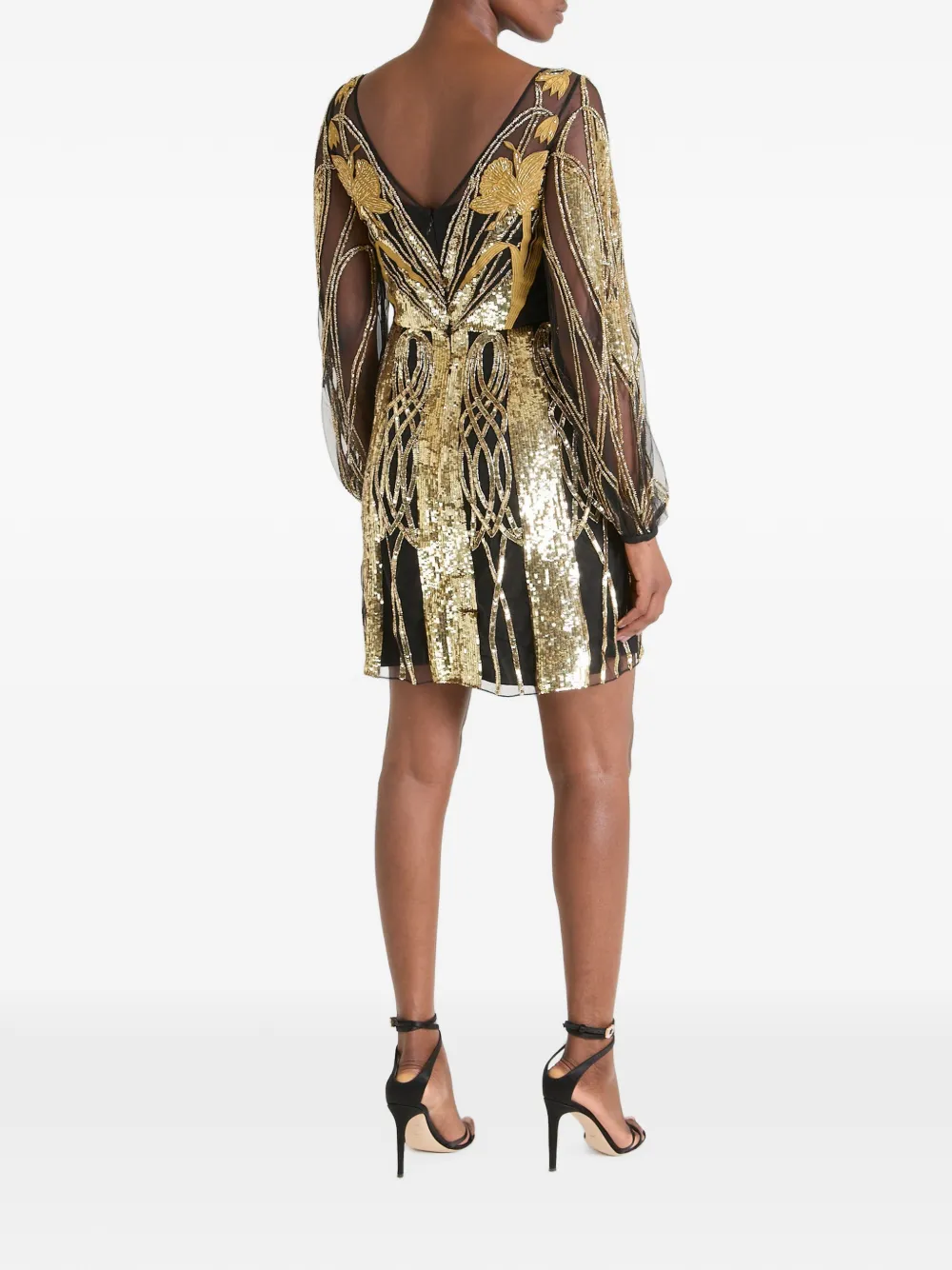 Temperley London Perseus mini-jurk verfraaid met pailletten Zwart