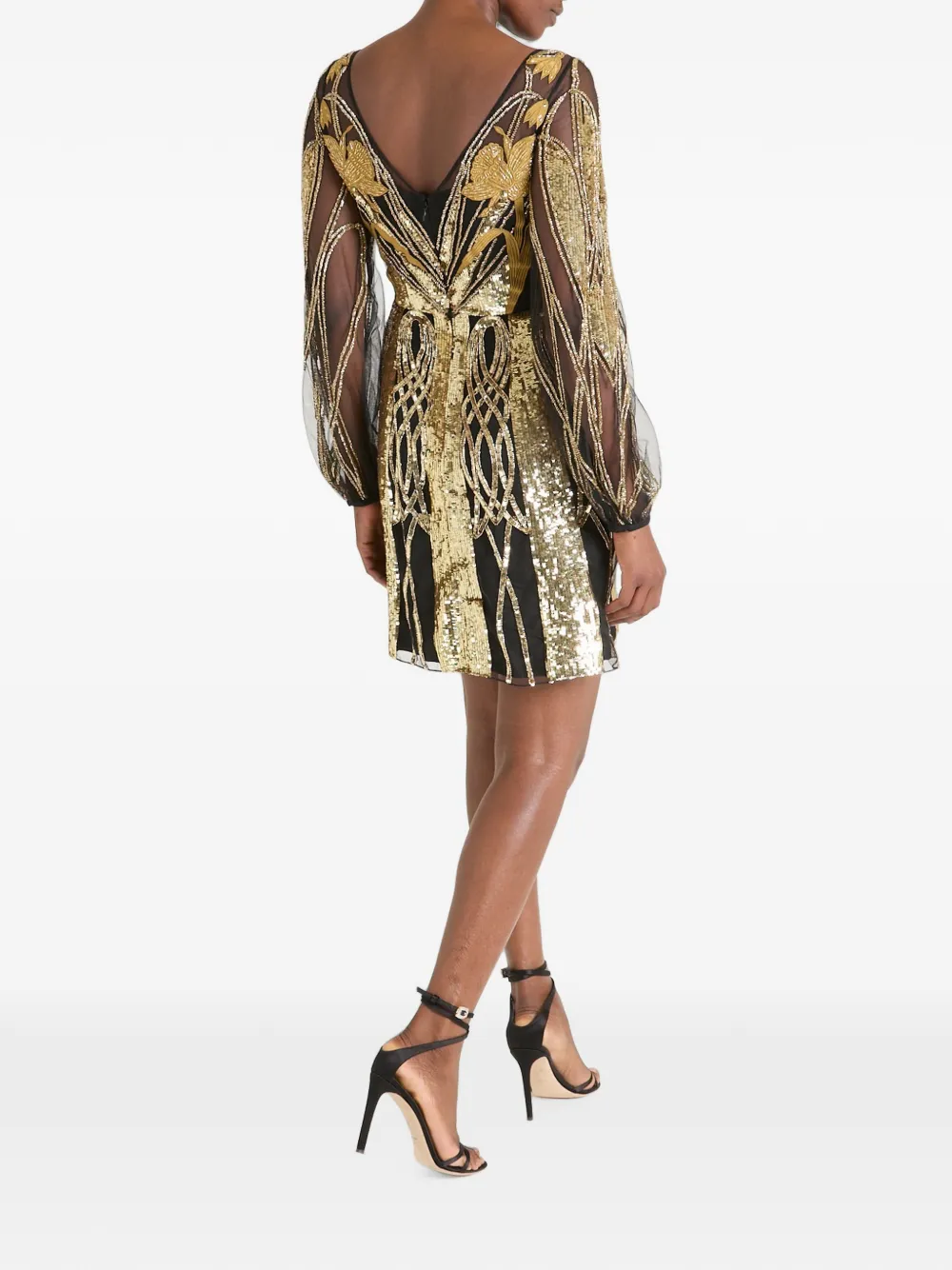 Temperley London Perseus mini-jurk verfraaid met pailletten Zwart