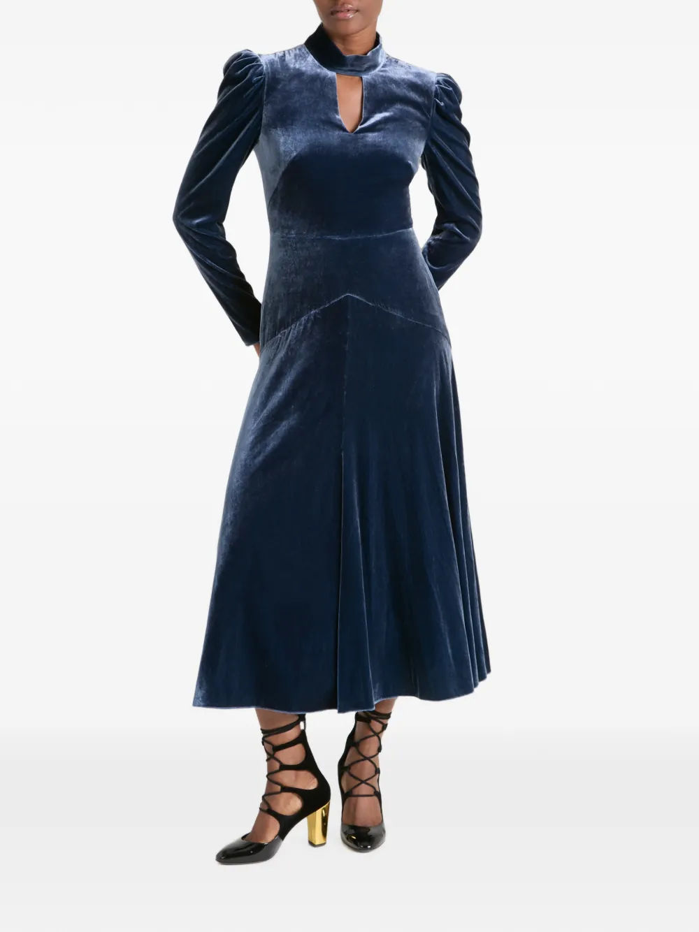 Temperley London Clarice midi-jurk Blauw