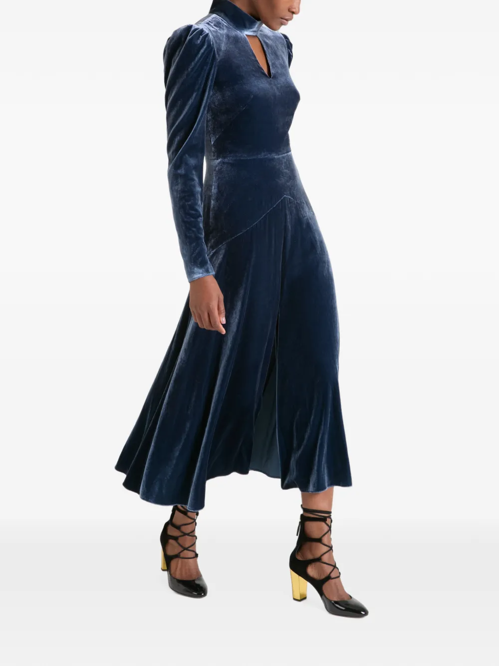 Temperley London Clarice midi-jurk Blauw
