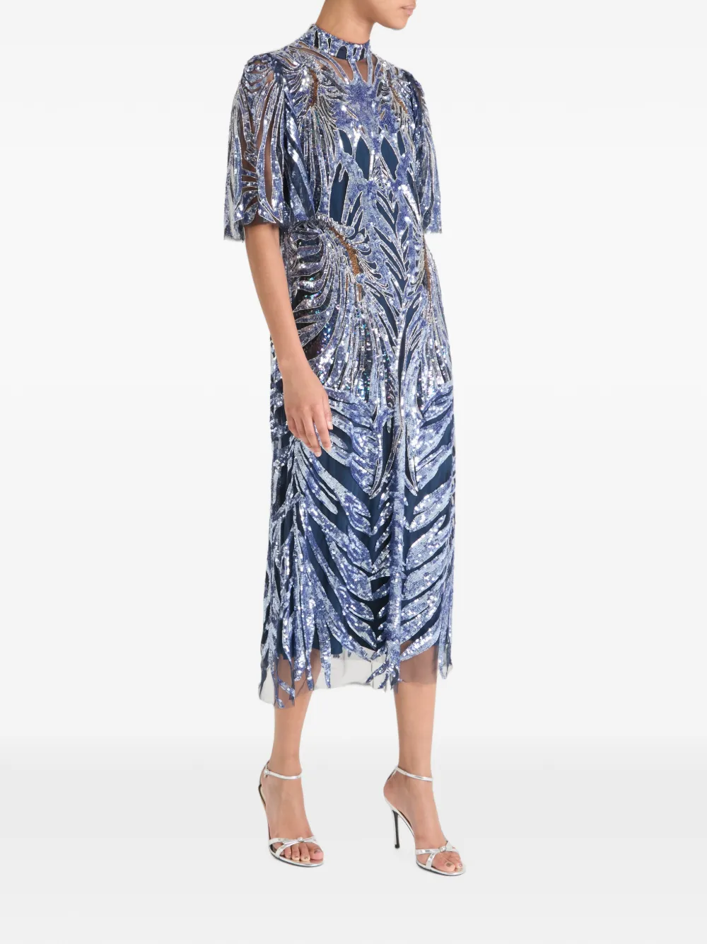 Temperley London Ambrose midi-jurk verfraaid met pailletten Blauw
