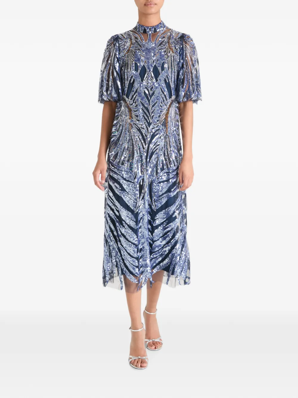 Temperley London Ambrose midi-jurk verfraaid met pailletten Blauw
