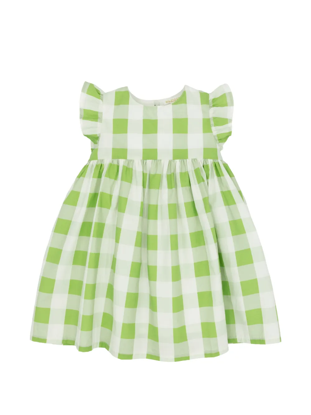 Kindred Kids' Gingham Ruffled Dress In Green