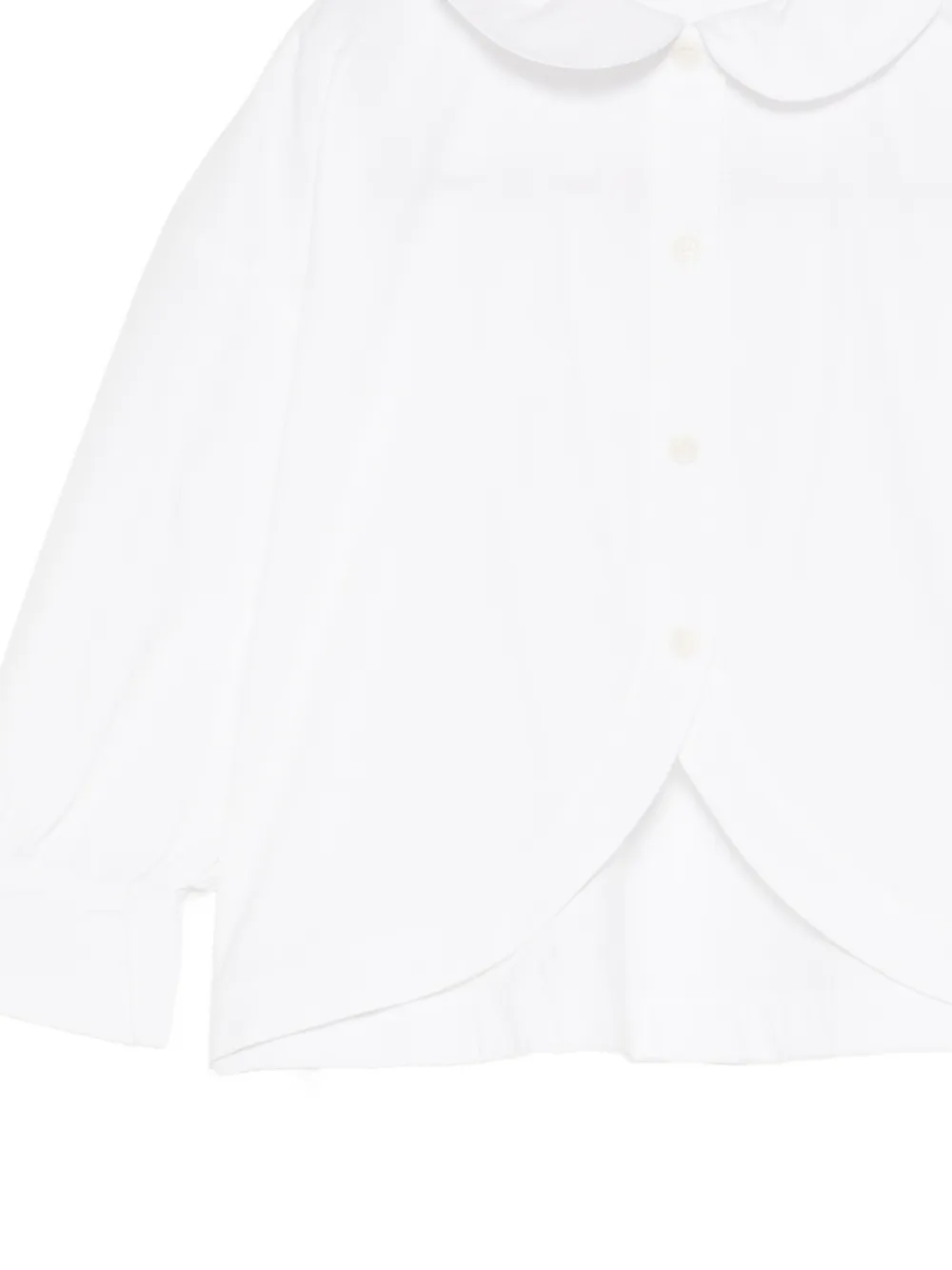 KINDRED Shirt met Peter Pan-kraag en lange mouwen Wit