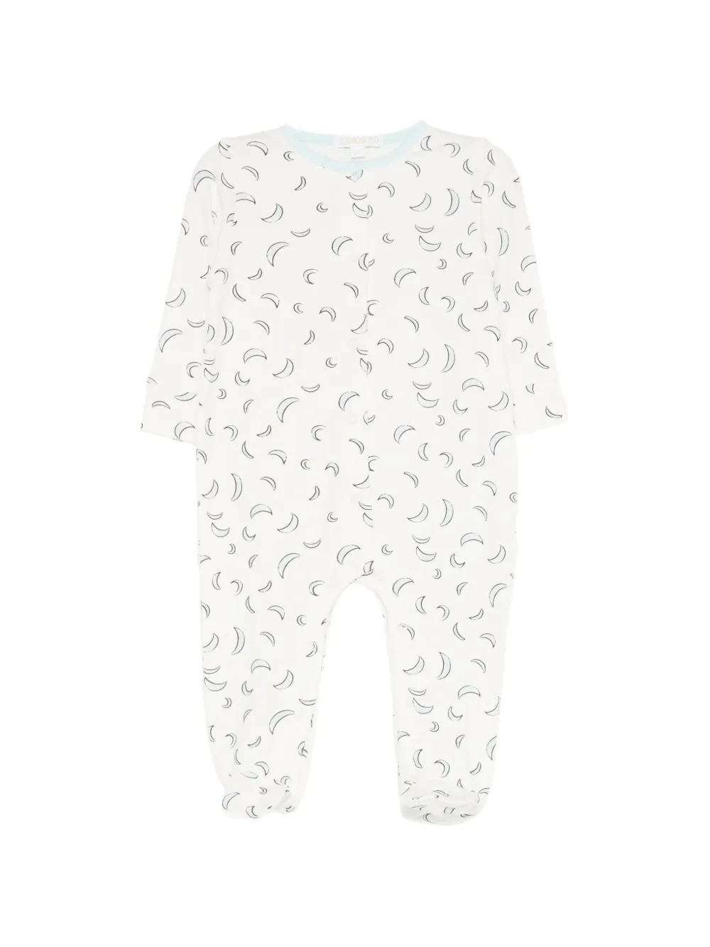 KINDRED moon-print sleepsuit set - Bianco