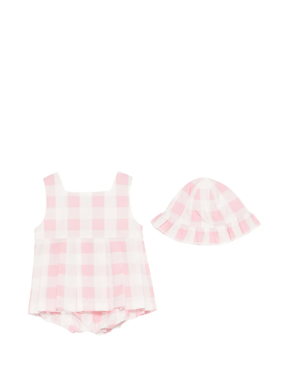 KINDRED gingham-check dress set Roze