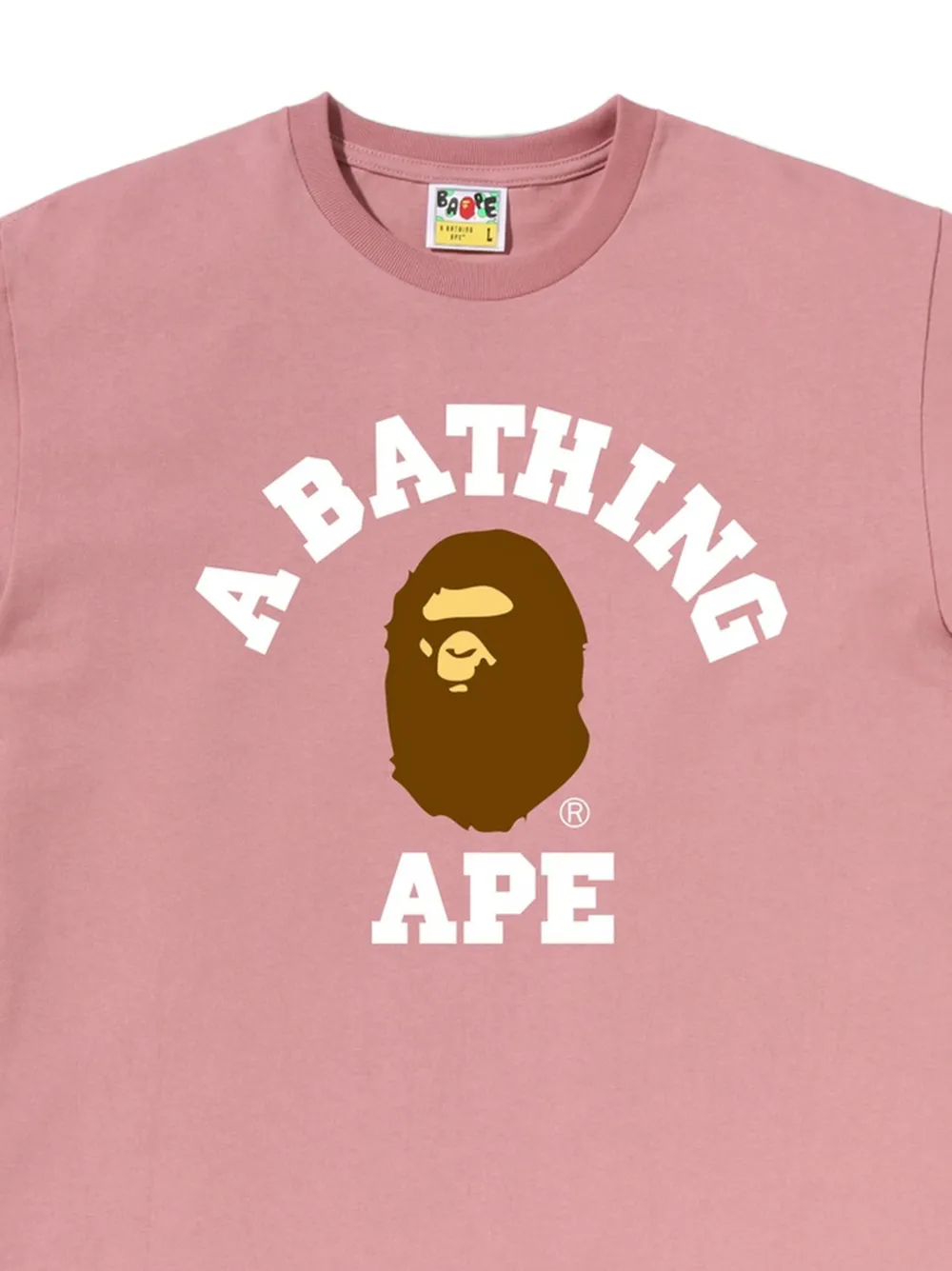 A BATHING APE College T-shirt met korte mouwen Roze